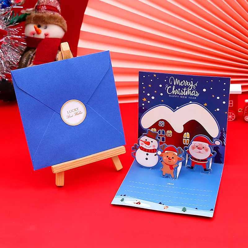 Merry Christmas Greeting Card Christmas Tree -up Cards New Year Cards Postcards Xmas Party Gift Card Christmas Supplies H251210