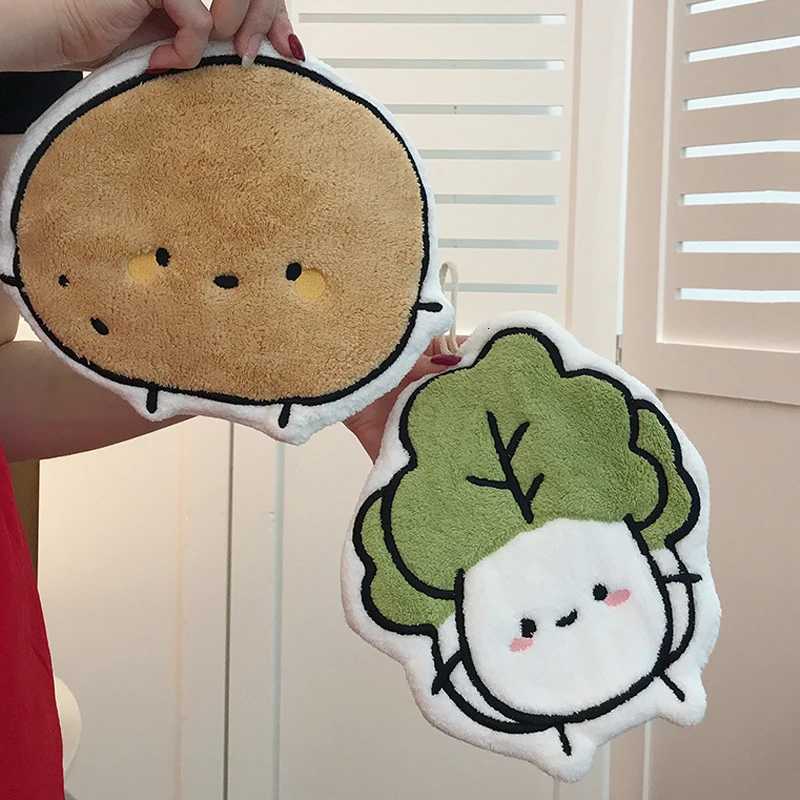 Kawaii Hand Towel Soft Absorbent Handkerchief Kitchen Towels Kitchen Bathroom Accessories Cleaning Cloth Hand Wipe C251210