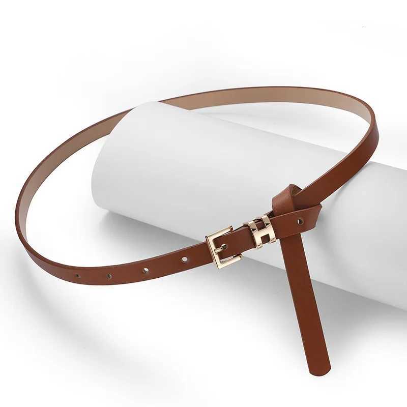 Luxury 1spc I-shaped buckle thin belt for women fashionable and high-end versatile dress suit decoration belt Y251210
