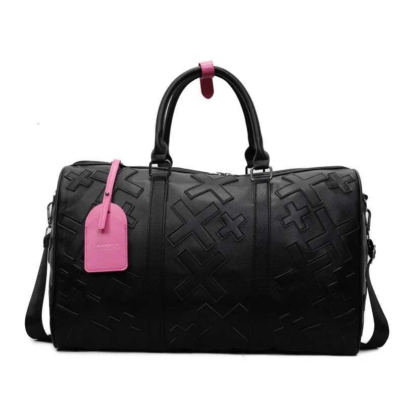 Super Cool PU Large Capacity Zipper Persality Travel Bags High Quality Sense of Luxury Shoder Bags for Wen 2025 New Y251209