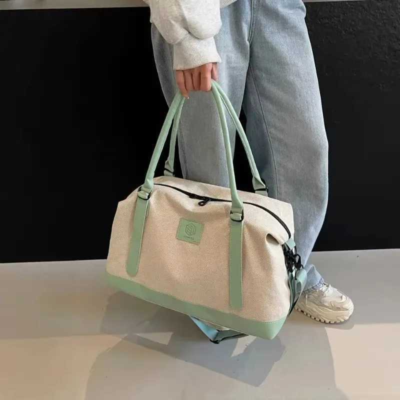New Style Large Capacity Canvas and PU Travel Bags 2025 Causal Versatile Sense of Luxury Shoder and Crossbody Bags for Wen Y251209
