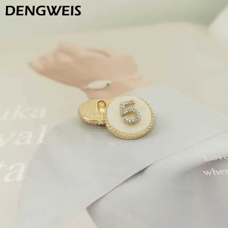 Five Number Round Metal Luxury Sewing Accories Button For Clothing Coat Accory Handmade DIY Material Decoration 6pcs/lot Y251210