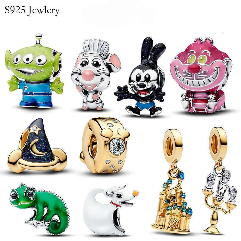 2015 New 2025 Hot S925 Halloween Golden Castle Series Charm Suitable For 925 Sterling Silver Bracelet Keychain Holiday DIY Gift