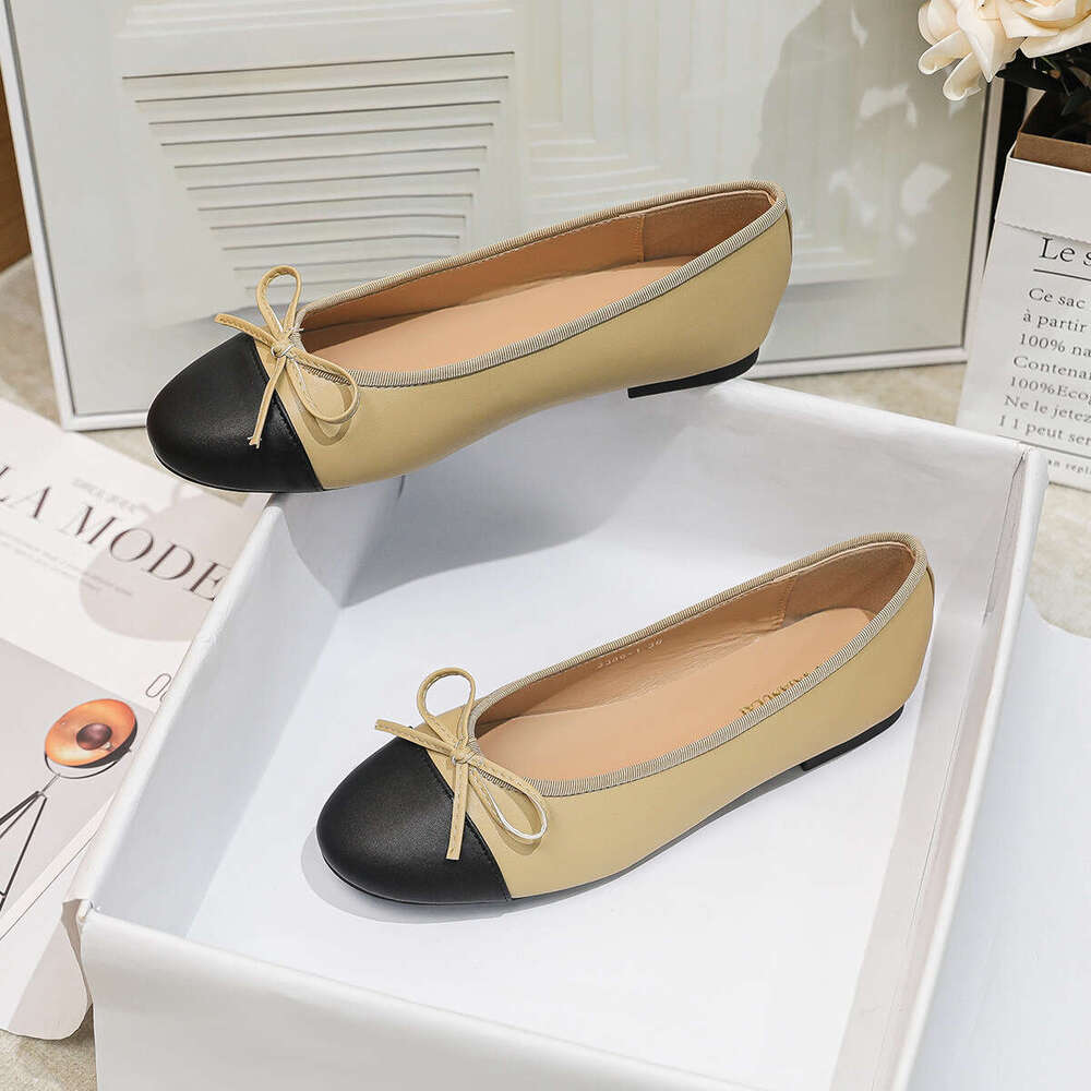 Soft Sole Flat Shoes Free shipping designer niche for Women Autumn New Round Toe Women's Color Block Shallow Mouth Casual Loafers