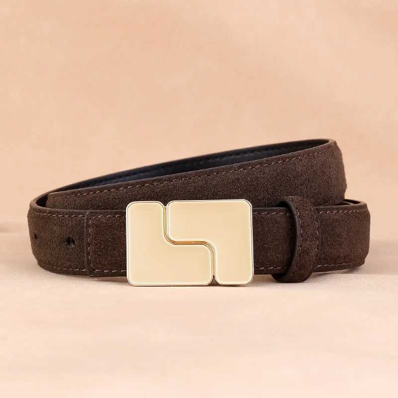 Luxury Brand Quality Simple Design Real Cow Suede Leather Waist Belts For Women Wholesale Jeans Strap Elegant Ladies Cowhide Waistbands Y251210