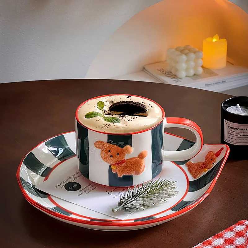 Cartoon Dog Coffee Cup Gentle Milk Coffee Breakfast Milk Mug Ceramic Cup Couple Cup Gift Juice Cold Drinkware Microwave Safe C251210