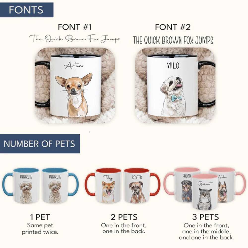 Customize Mugs With Pet Photos Featuring Cat Portraits In Photos Personzed Cat Mom Cups And Dog Cups As Gifts For Pet Owners C251210