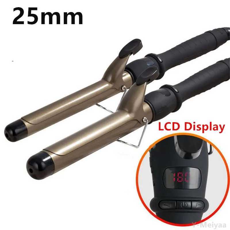Professional 22mm 32mm LCD Hair Curler Adjustment Temperature Hair Curl Irons Ceramic Curling Roller Wand Wavers Styling Tool 2T251210