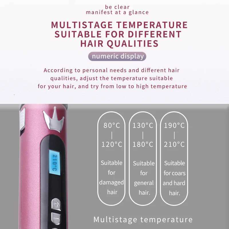 Kemei Professional Hair Curler Hair Curling Iron Wand Ceramic Tourmaline long Barrel Dual Voltage 100-240V Hair Waving Style TooT251210