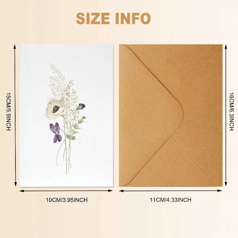 New Birthday Card Folded Card Set of 12 Cards Including Envelopes Birthday Gifts and Blessing Message Cards Greeting Cards H251210