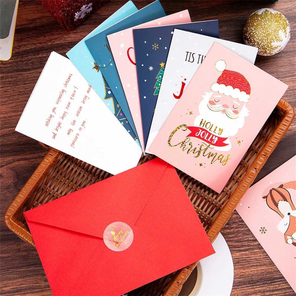 1/12pc Christmas Greeting Card Pack with Envelope for Festive warming es Message Humorous Family Holiday Blessings Note H251210