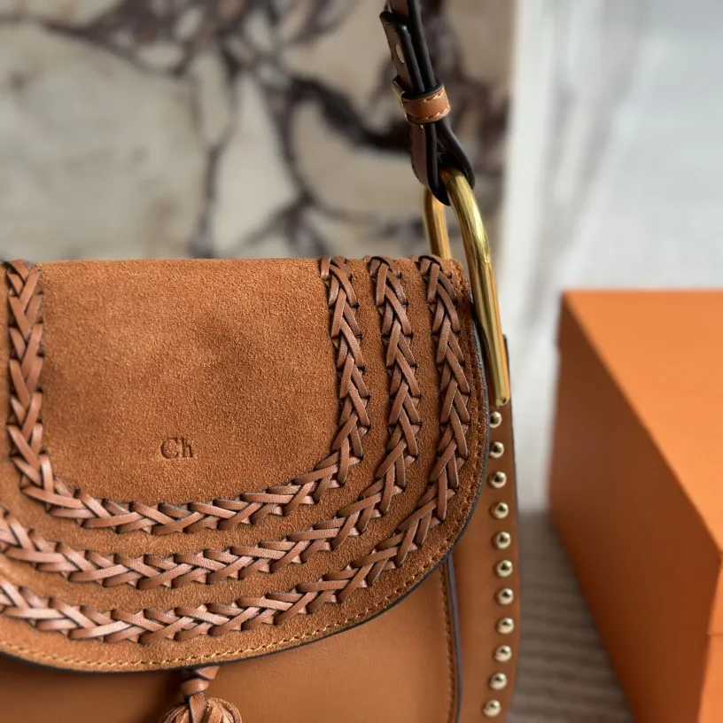 Woman Saddle Shoulder Bags crossbody designer bag luxury saddles vintage mini cross body lady purses Leather Letters0021