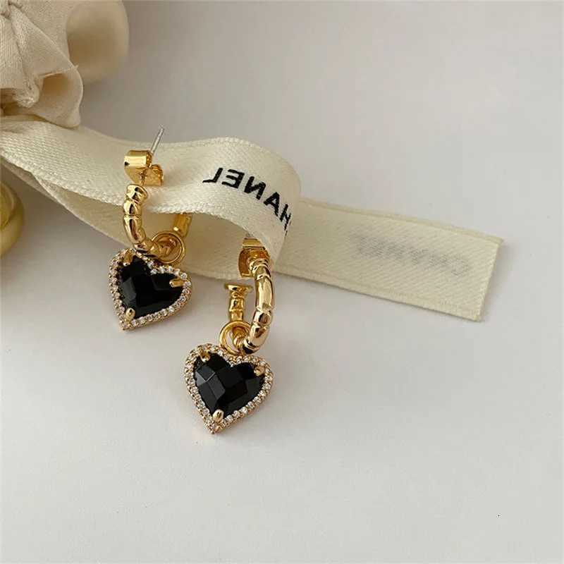 Fashion Black Zircon Drop Earrings for Wen Couple Creative Rhinestone Earrings Holiday Party Jewelry Accories Y251210