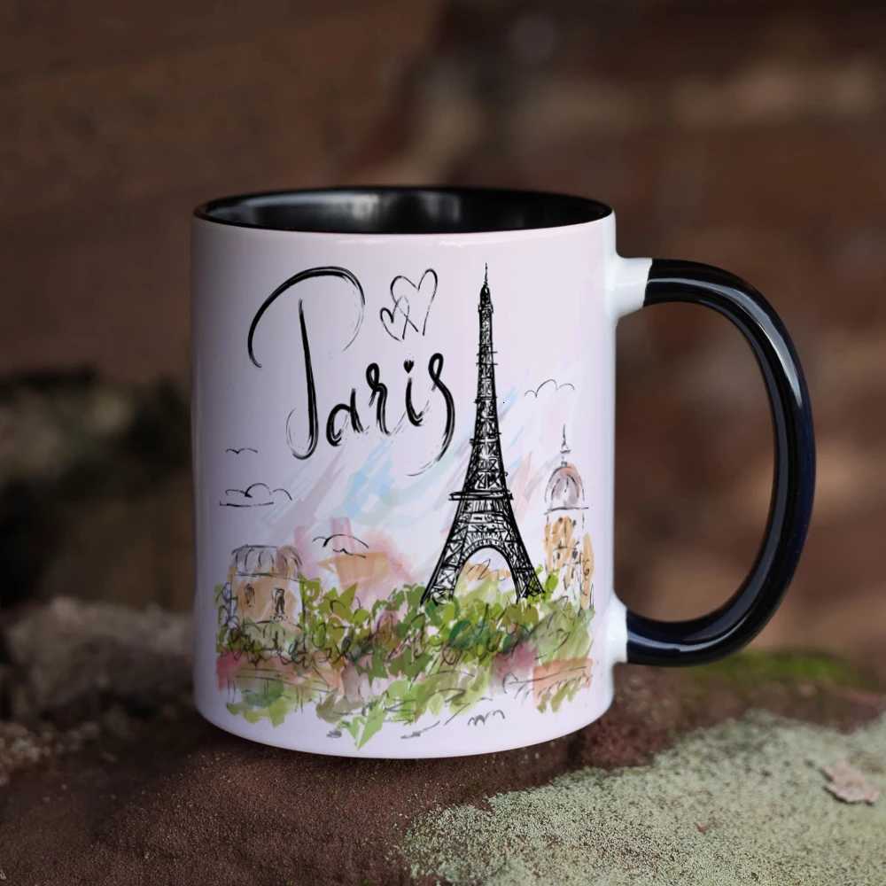 Romantic Eiffel Tower Coffee MugOffice Tea Cup Birthday Gift Couple Friends gift C251210