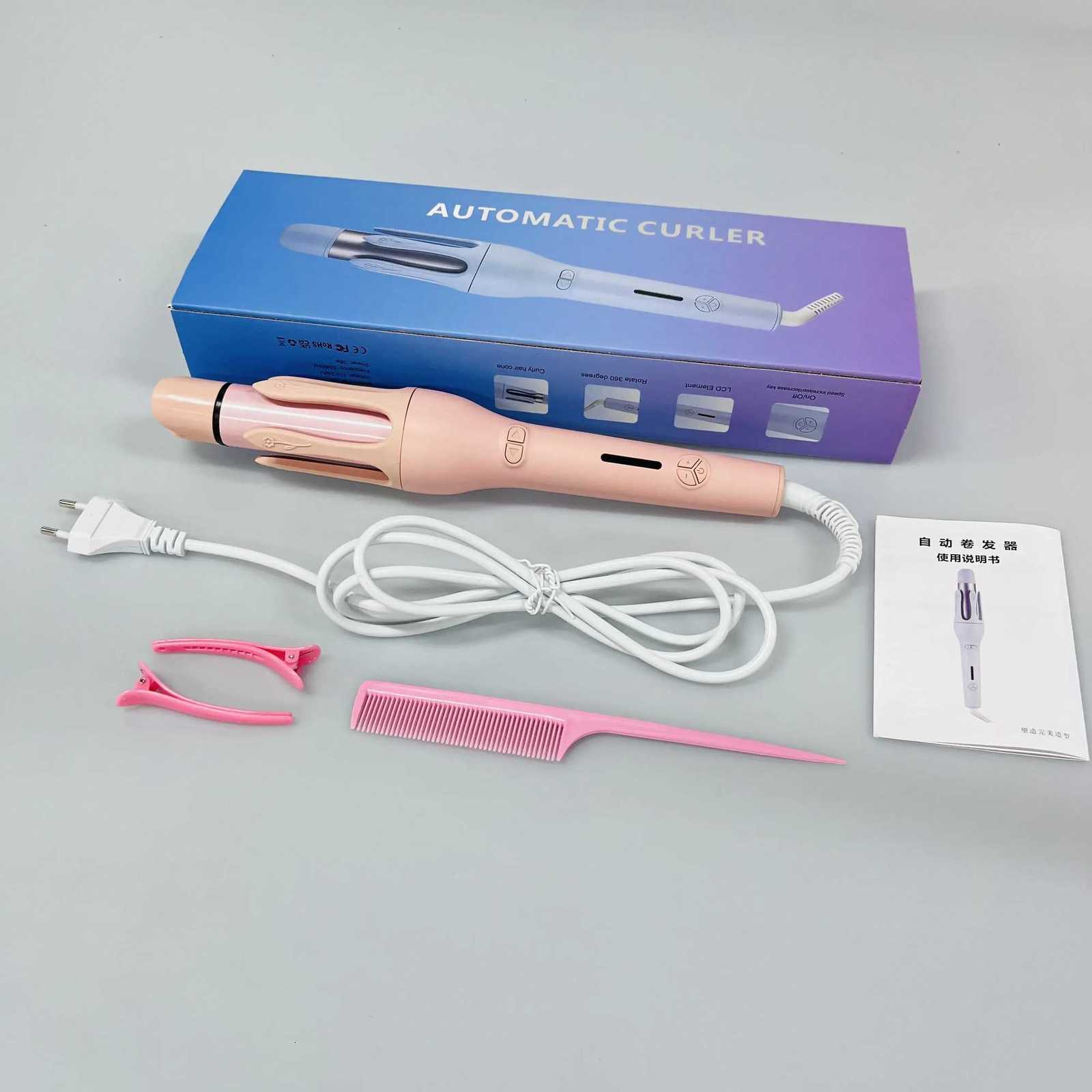 Multi-Function Rotating Curling Iron Electric Hair Straightener with Safety Auto Power-Off FeatureT251210