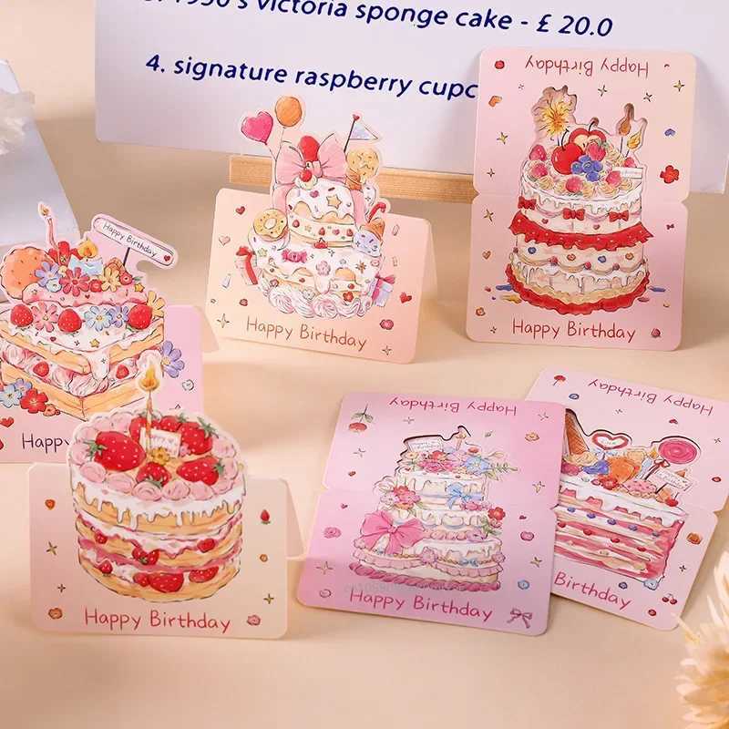 10 PCS Happy Birthday Card Colorf Greeting Card Gift for Kids Birthday Party Gift of Friend Birthday Tarjetas De Invitacion H251210