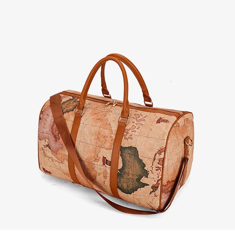 Vintage PU Leather Travel Duffle Wen Sports Gym Fitness Business Casual Lage Handbag Outdoor Shoder Soft Bag for Man Y251209