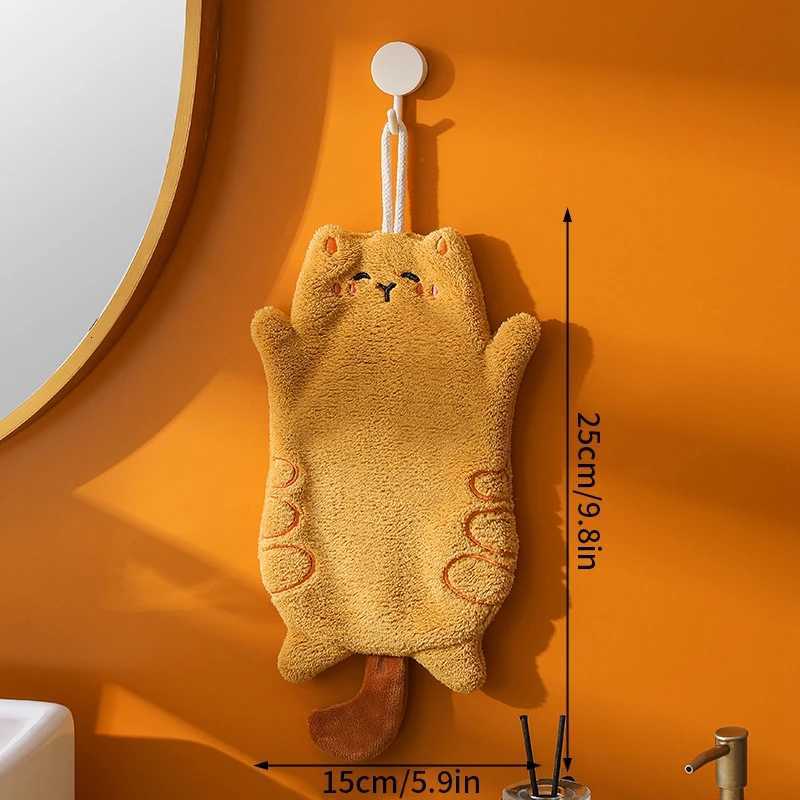 Hand Towel Kitchen Hanging Towels Double-thickness Absorbent Hand Towels for Bathroom Kitchen Cleaning Rags Hanging Towel C251210