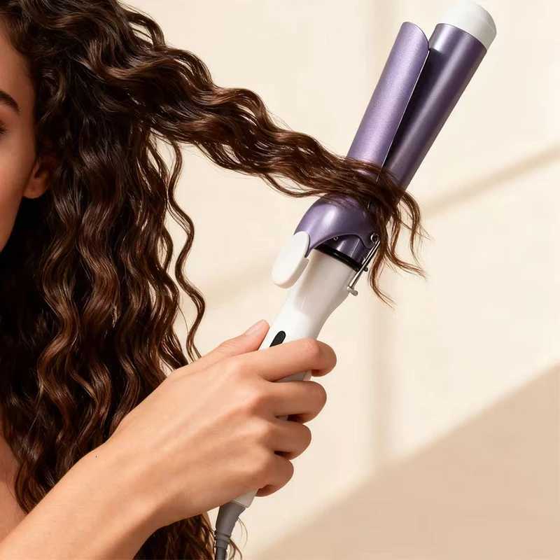 Professional 40Mm Curling Barrel Fast Heating Ceramic Curling Iron Large Electric Curler Hair Negative Ionic Big Wave CurlerT251210