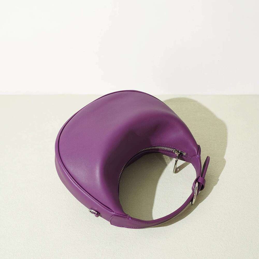 New Top Grain Leather Crescent Bag Korean Designer Style Tote Commuting Women's Crossbody Purse High Quality Handbags St251210