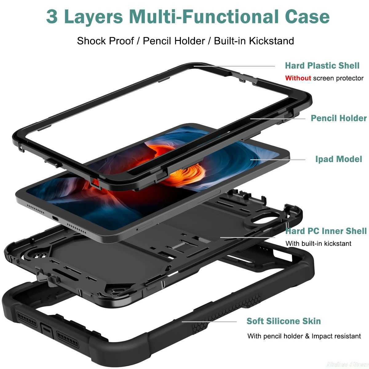 or Stand Case For iPad mini 7 83 inch 2024 A2995 A2996 mini 6 2021 A2567 A2568 A2569 Tablet cputer protective case H251210