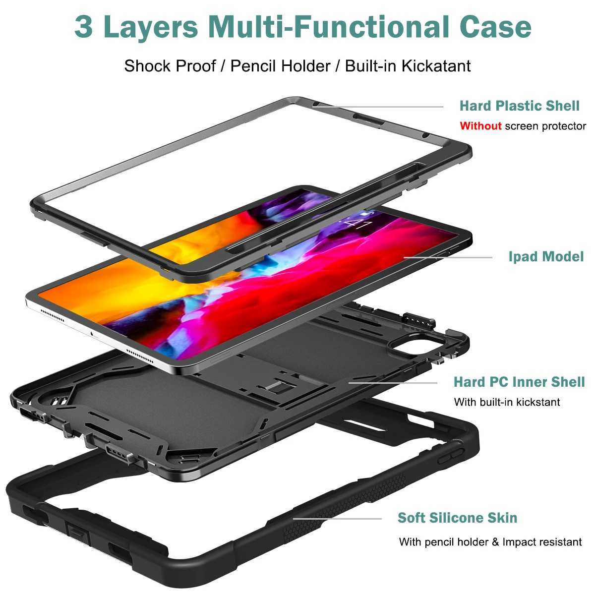 Stand Tablet Case For iPad Pro 6 7 8 9 10th 11th Generation Air Mini 4 5 Cases 2025 97 102 11 109 129 13 inch Cover Coque H251210