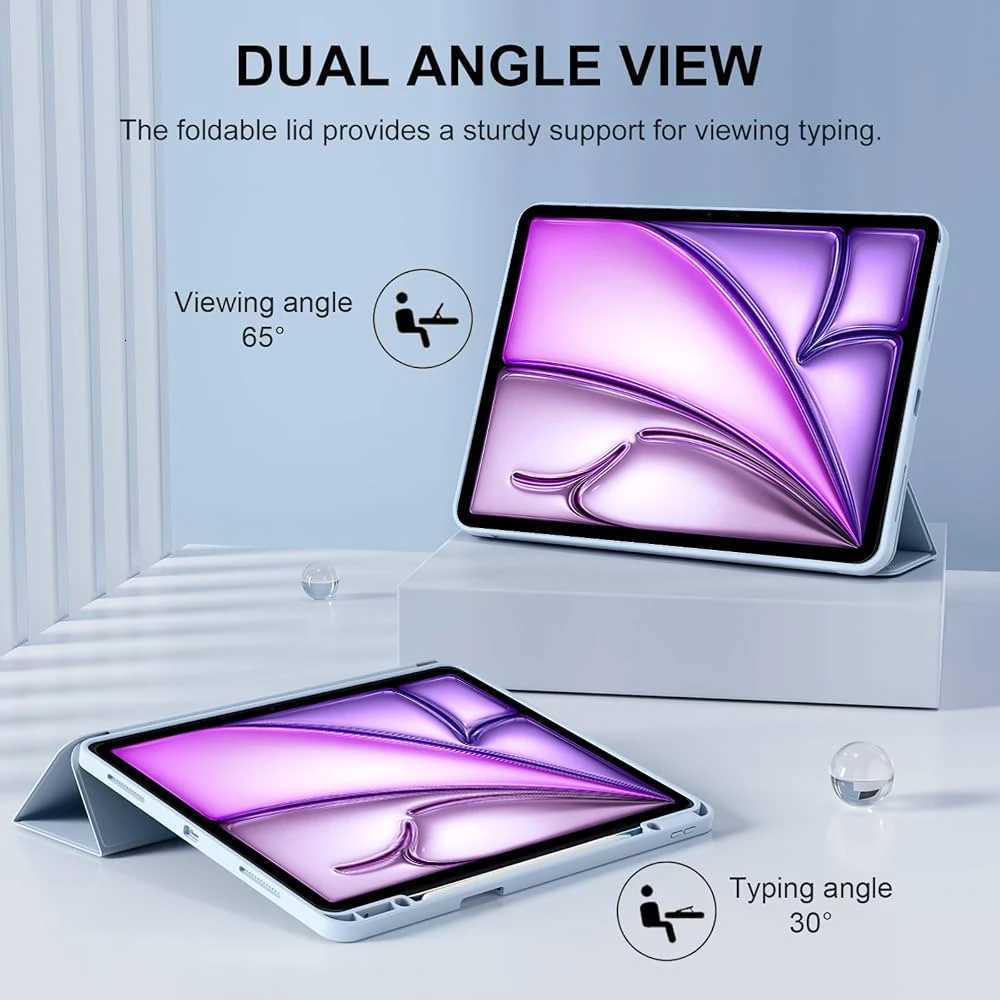 PU Leather Tri-Fold case for iPad Pro 129 3rd/4th/5th/6th Gen 2018/2020/2021/2022 Cpatible with Air 13 M2 M3 2024/2025 H251210