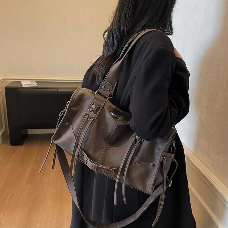 Relaxed Frosted Bag 2025 Autumn and Winter New Large-Capacity Cmuter Wens Shoder Tote Bag Crossbody Bag 02051JY Y251209
