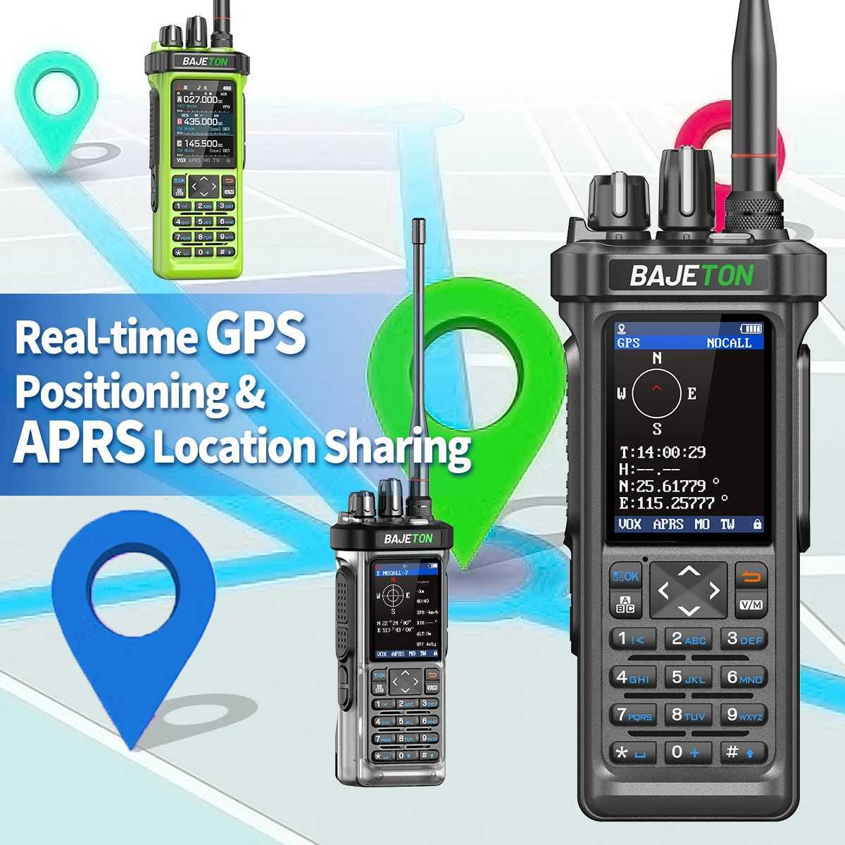 BAJETON BJ-9000 APRS GPS Walkie Talkies Programming 10W CB 27Mhz Transceiver Receive ShortWave For RT-950 Ham Radio M251210