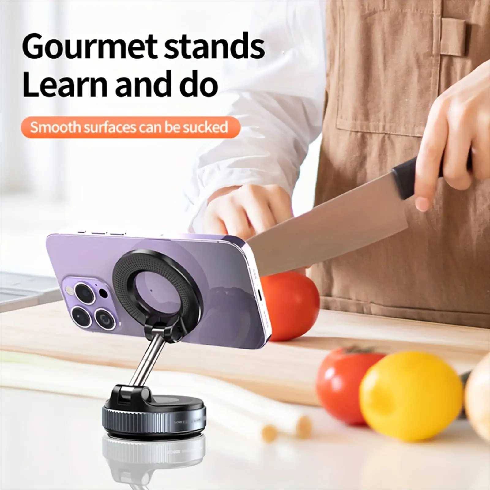 360 Magnetic Phone Holder with Vacuum Suction Foldable Adjustable Car Mount for IPhone 12 13 14 15 16 Magnetic Bracket C251210