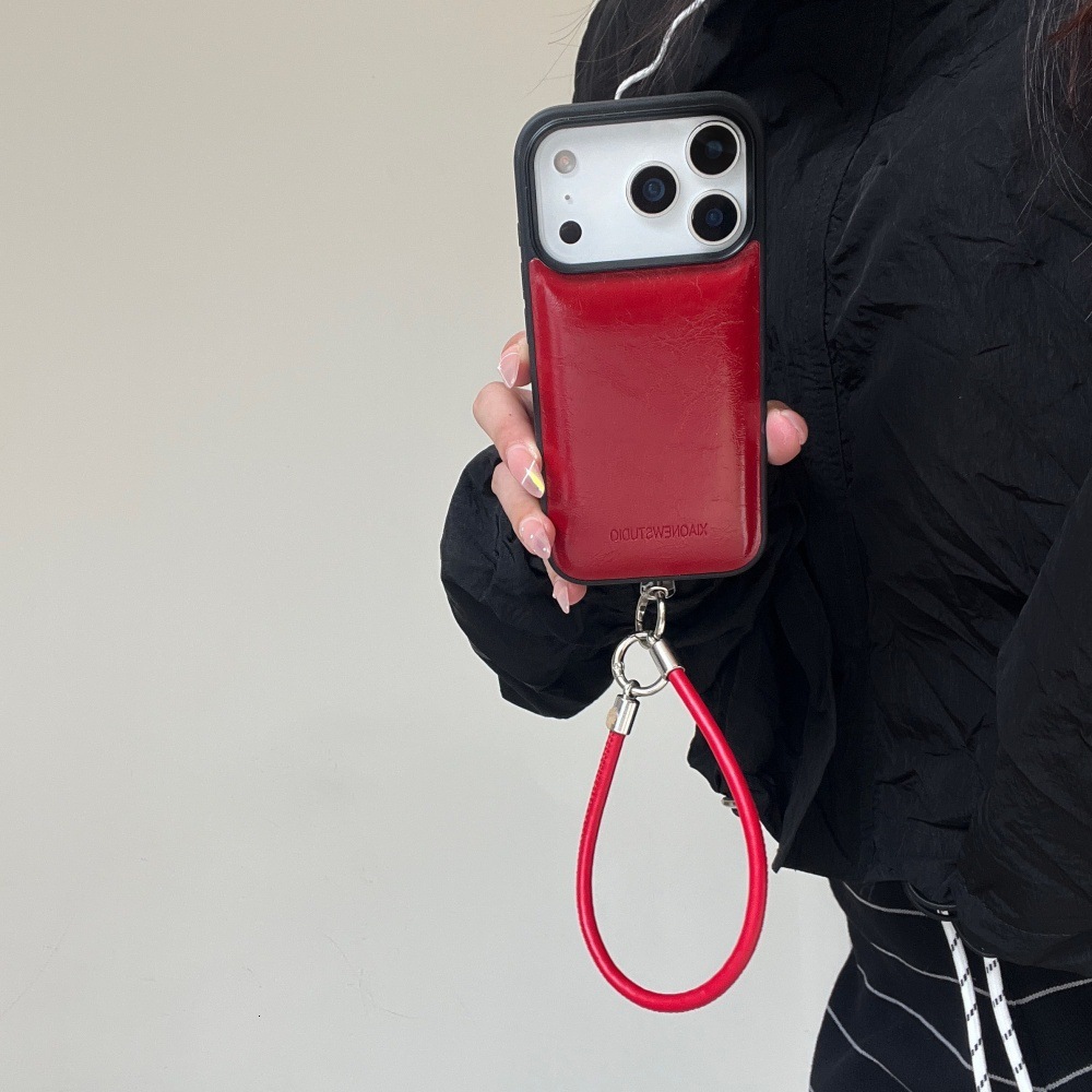 Solid Color Puff Oil Phone Case for Apple 17 Pro Max Korean Style iPhone 16 Leather 15 Shockproof Cover 14