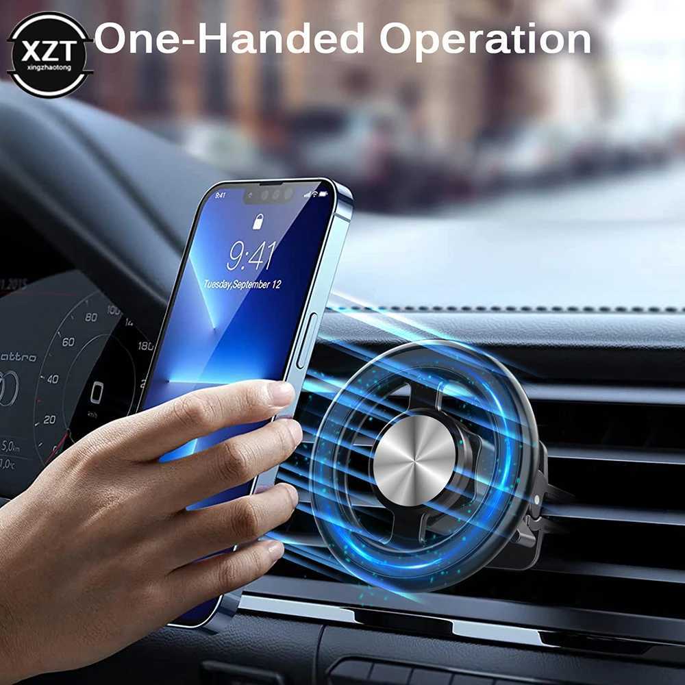For Car Mount New Magnetic Phone Holder Universal Stand Air Vent Mobile Phone Clip GPS Bracket For iPhone 14/13/12Prax C251210