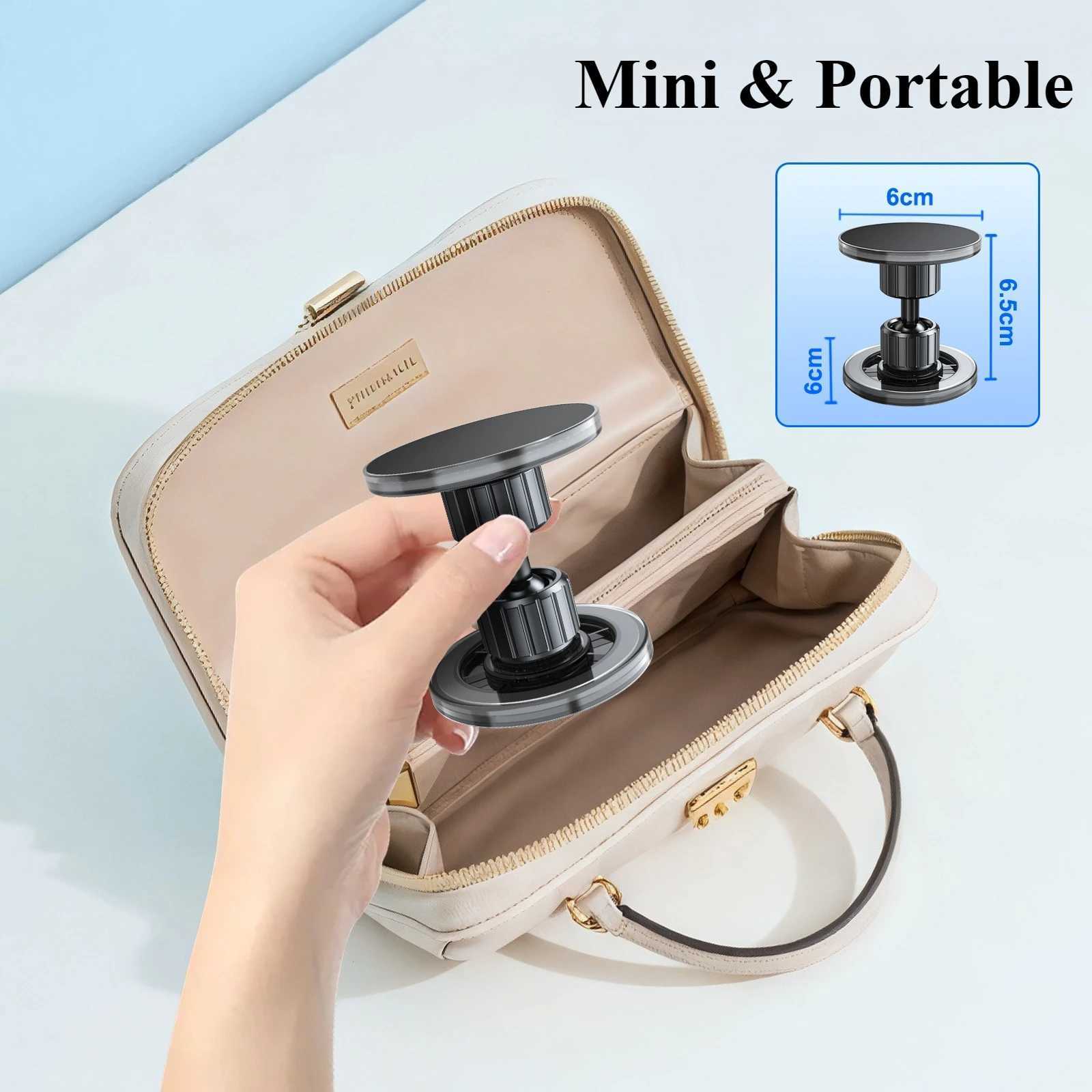 Oatsbasf Double-sided Magnetic Phone Holder Stand Metal 360Rotatable Dual Magnet Phone Mount Stand Universal for iPhone C251210