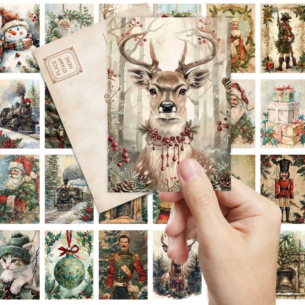 32pcs Vintage Christmas Postcards Halloween/Back-to-School Season/Birthday/Budget-Friendly Gifts Collectibles Mail-Ready H251210