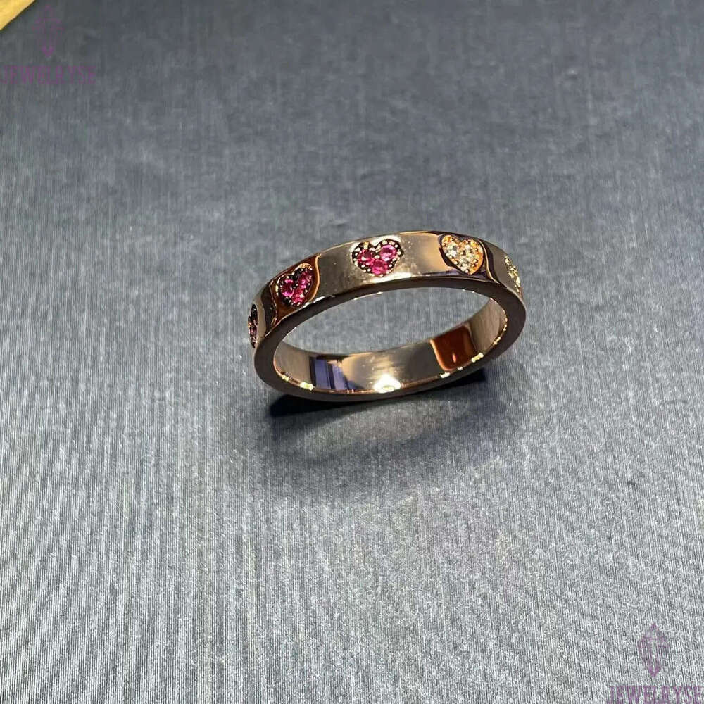 Love heart designer ring for women blue crystal green diamond lovely hearts sweet rings jewelry valentines day gift