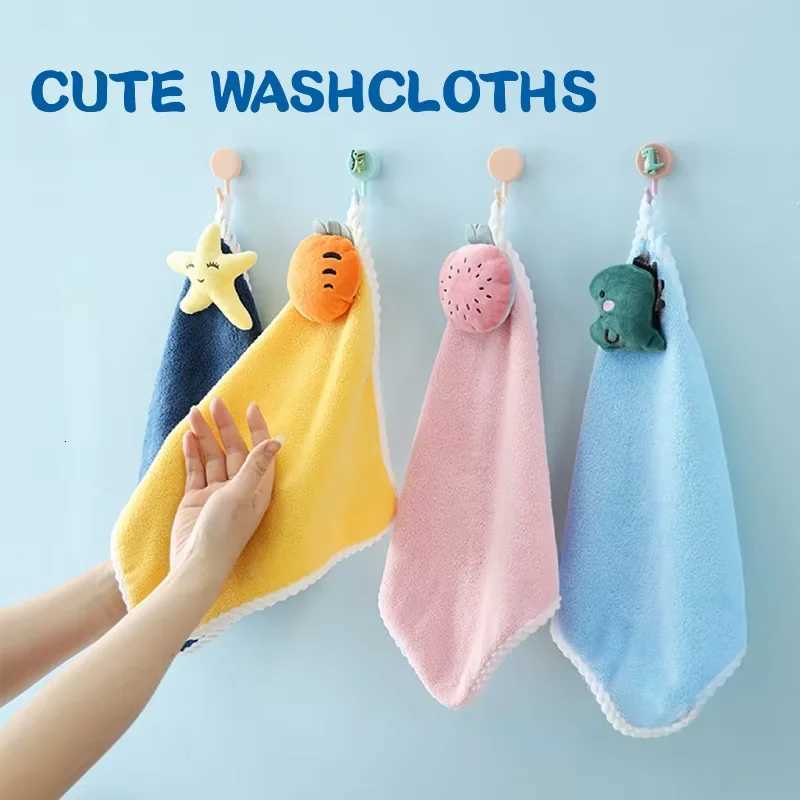 2PCS Cute Microfiber Hand Towels for Kids- Absorbent Fingertip Towels Soft for Infants Perfect for Bathroom Use at Home C251210