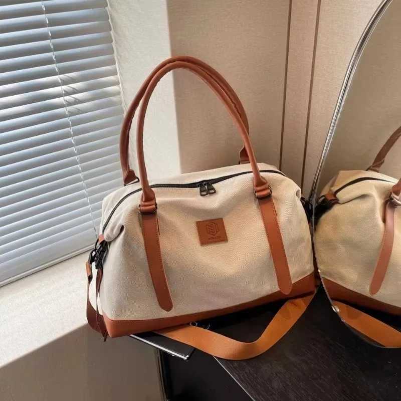 New Style Large Capacity Canvas and PU Travel Bags 2025 Causal Versatile Sense of Luxury Shoder and Crossbody Bags for Wen Y251209