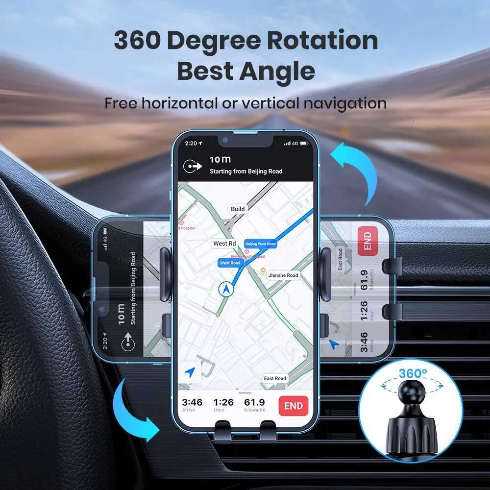 Gravity Car Phone Holder Car Air Vent Hook Clip Mount Smartphone GPS Car Stand Bracket port in Car For iPhone C251210