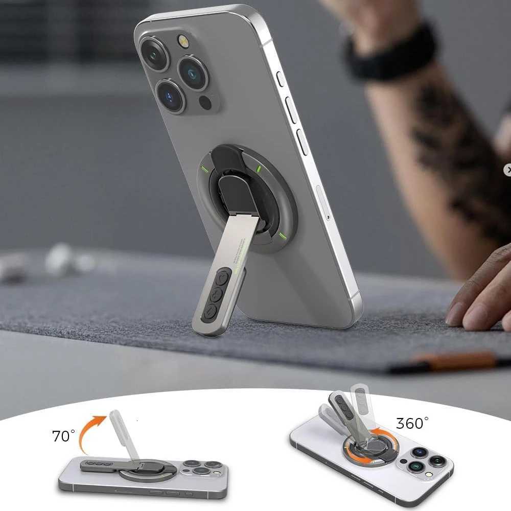 360Rotation Double-Sided Magnetic Phone Stand for Phone Grip Stand 3-in-1 Finger Ring Holder for iPhone 17 16 15 14 13 C251210