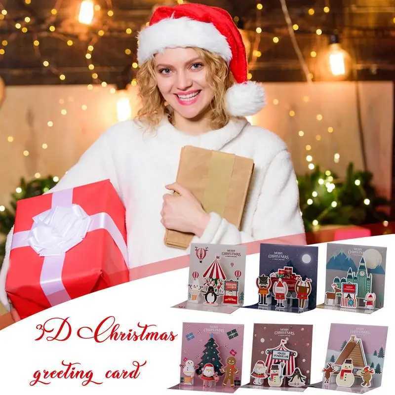 3D Christmas Greeting Cards Mti-pose Greeting Tool Christmas Cards Up 3D Christmas Cards Happy Holiday Cards For H251210