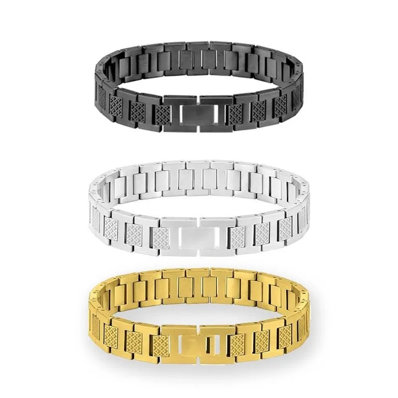 new designer style lacotse crocodile pattern bracelet featuring a titanium steel strap that is nonfading and adjustable making it a perfect gift