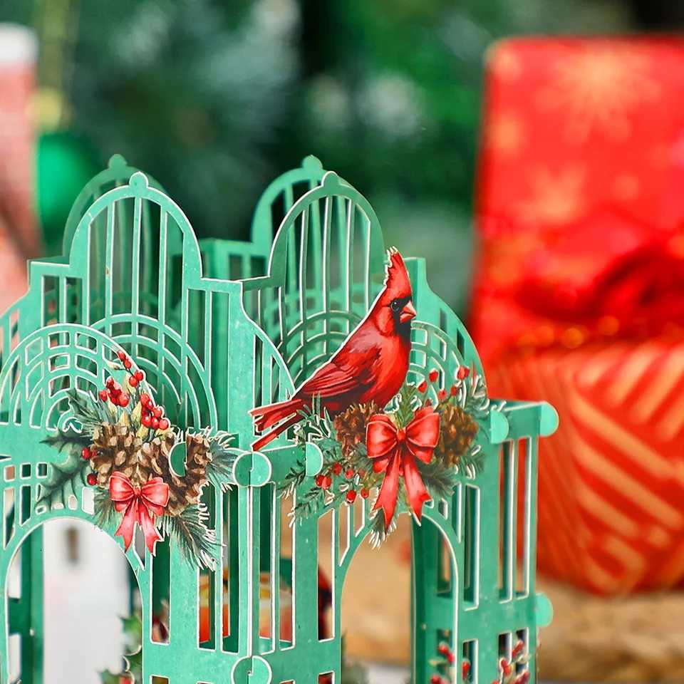 Christmas Poinsettia 3D Box Cardinalis Xmas Decoration Exquisite Holiday Supplies Gifts For Friends Lovers Parents H251210