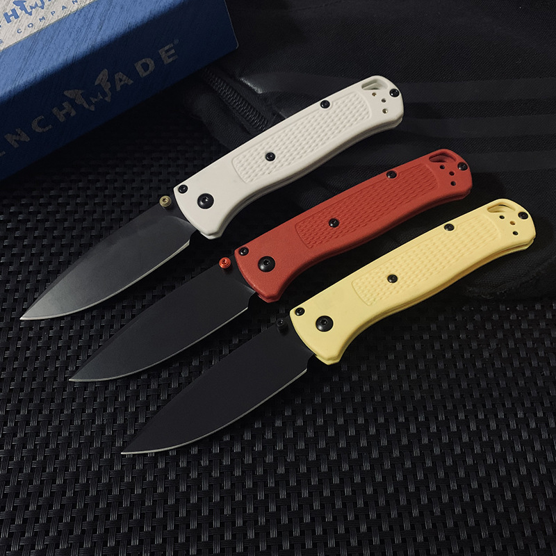 BM 535 Bugout EDC Folding Pocket Knife Black/ White Blade Survival Tactical Knife Outdoor Facas Jackknife Hand Tools Rescue