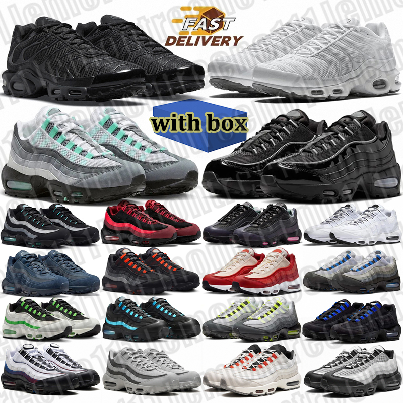 with box 95 designer shoes men women 95s chaussure comfortable sports trainers outdoor athletic footwear black