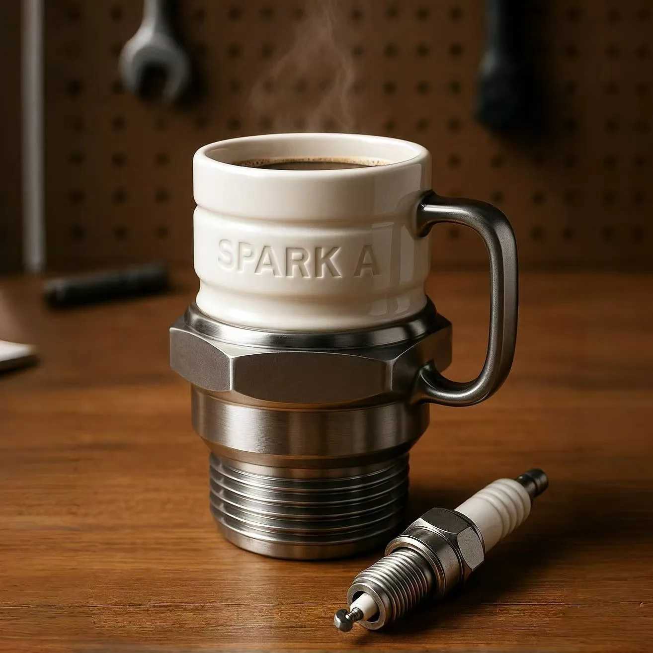 Creative Spark Plug Mug Durable Ceramic Cup for Hot Beverages Gift Idea C251210