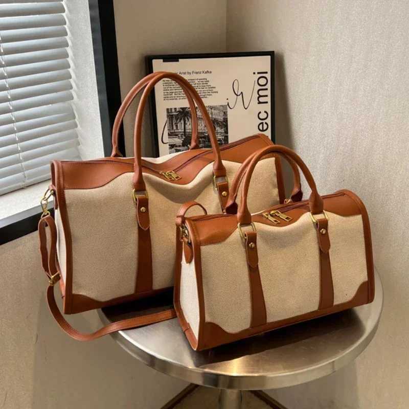 Wen Travel Storage Handbag Vintage Fitness Lage Bag Single Shoder Crossbody Bag Large Nyl PU Leather Bag 2025 Handbags Y251209