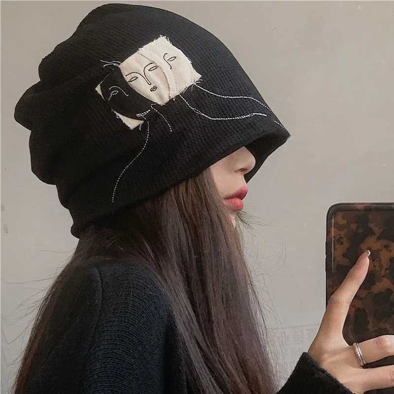 Luxury Autumn Spring Knitted Slouchy Beanie Women Baggy Soft Warm Hat Solid Color Ladies Stretch Slouchy Cap Skullies Beanies Y251209