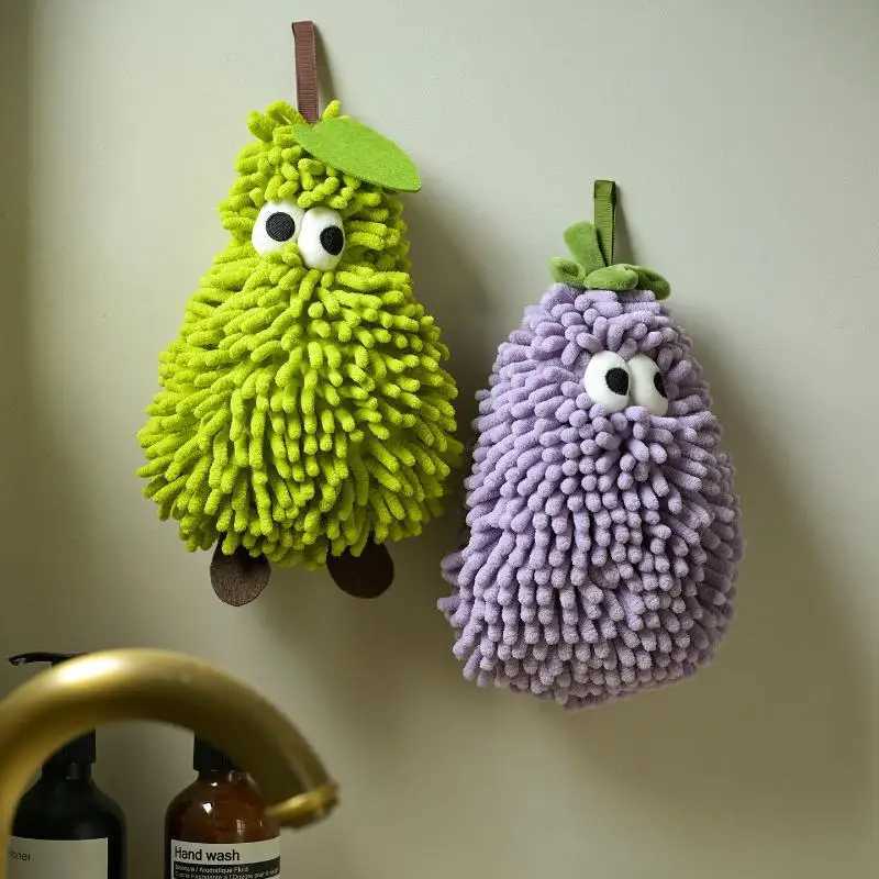 Hand Towel For Kitchen And Bathroom Banana/Strawberry Shaped Hanging Washcloth Chenilles Cloths Soft Absorbent Towel C251210