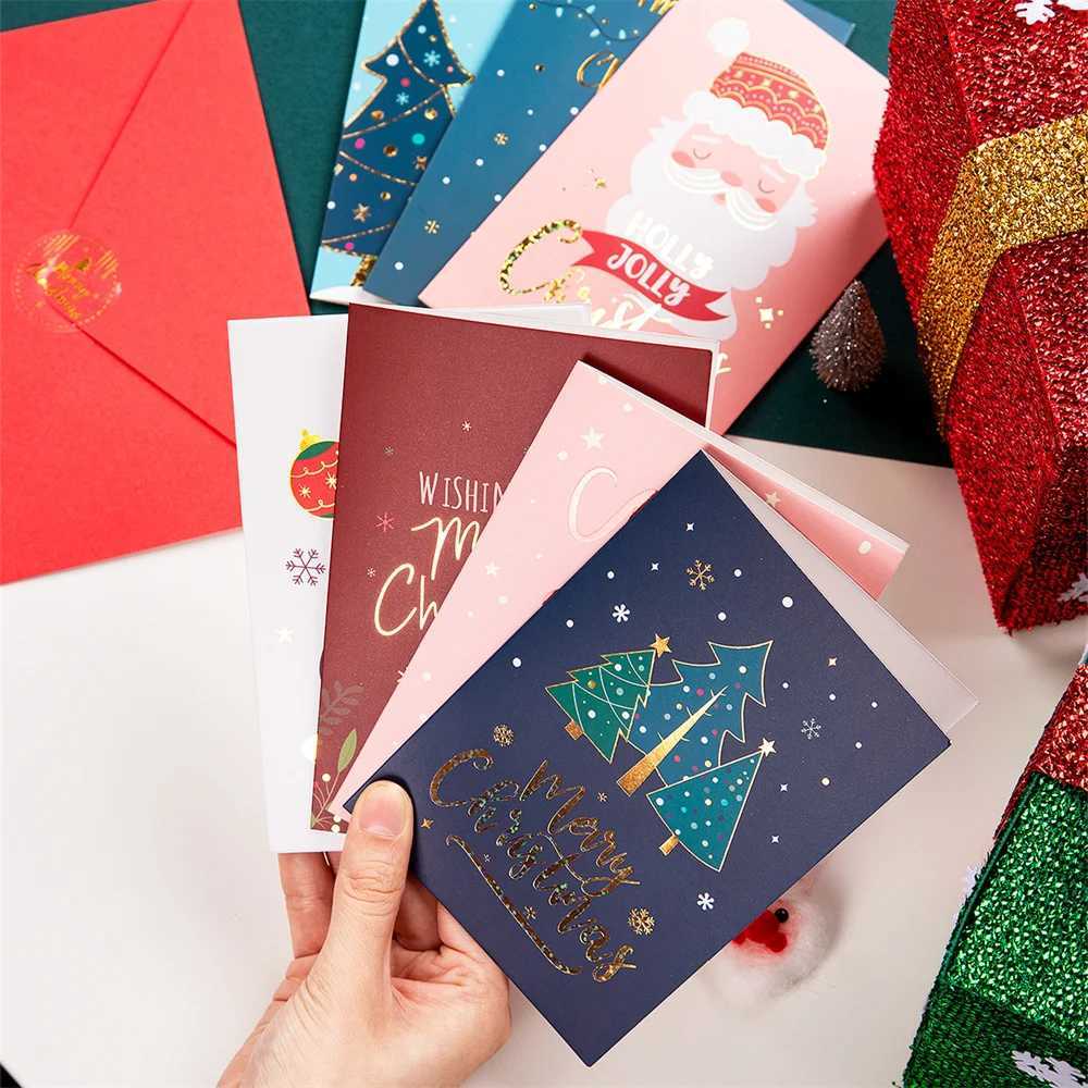 1/12pc Christmas Greeting Card Pack with Envelope for Festive warming es Message Humorous Family Holiday Blessings Note H251210