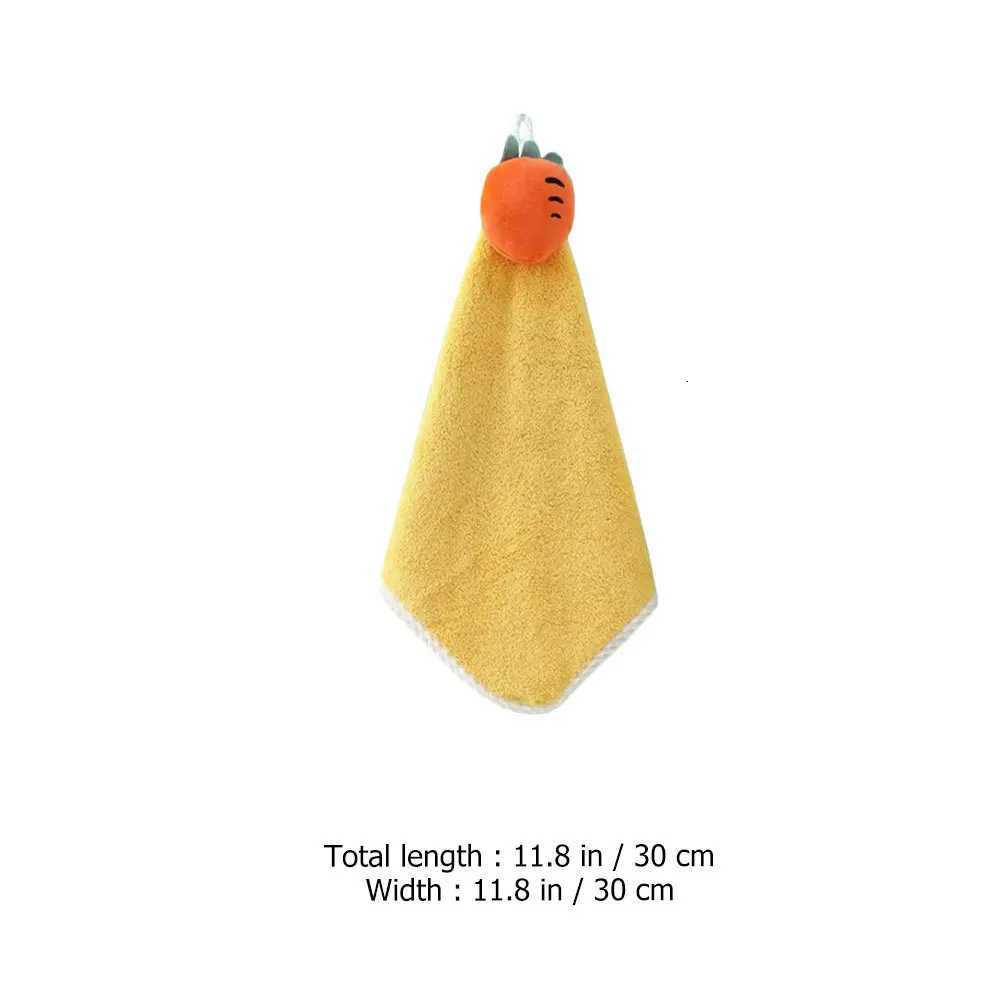 4Pcs Coral Fleece Hand Towels Absorbent Quick Dry Cartoon Hanging Kitchen Cloth Home Use Cleaning Wiping Towels C251210